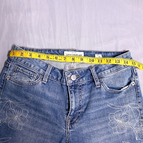 Lucky Brand Lolita Skinny Embellished Embroidered Ankle Length Jeans Size 6/28 - Picture 4 of 9